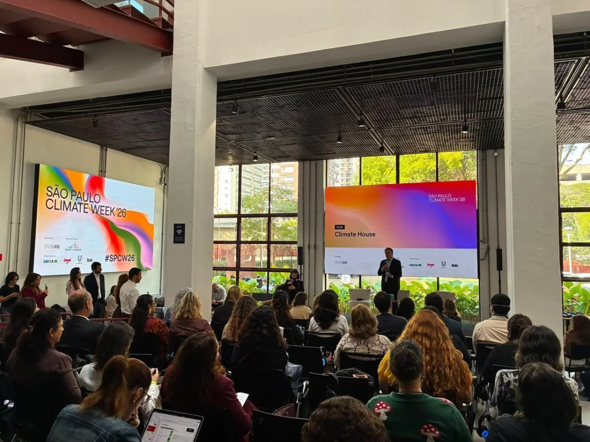 O São Paulo Climate Week 2026 ocupa a nave coletiva transforma a arte em ferramenta de mobilização social